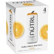 Nutrl Orange Vodka 4pk (4 pack cans) (4 pack cans)