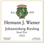 Hermann J. Wiemer - Semi-Dry Riesling 0 (750ml)